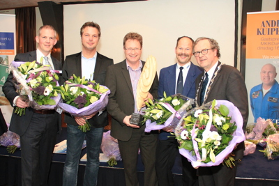 Hatraco Rabobank De Liemers Duivense ondernemer van 2012; Ingo Bouman Spiegel & Reflex Duivense starter van 2012