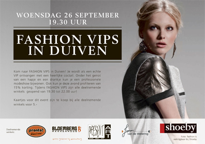 Alle leden van MKB Duiven zijn van harte welkom bij Fashion Vips op 26 september